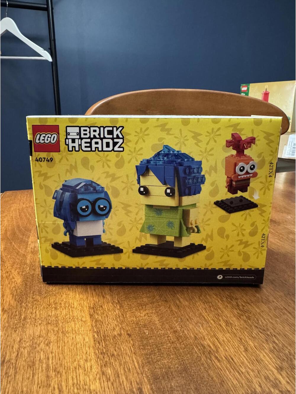 NEW! Lego Inside Out 2, Joy, Sadness & Anxiety V39, Brick Headz, 40749